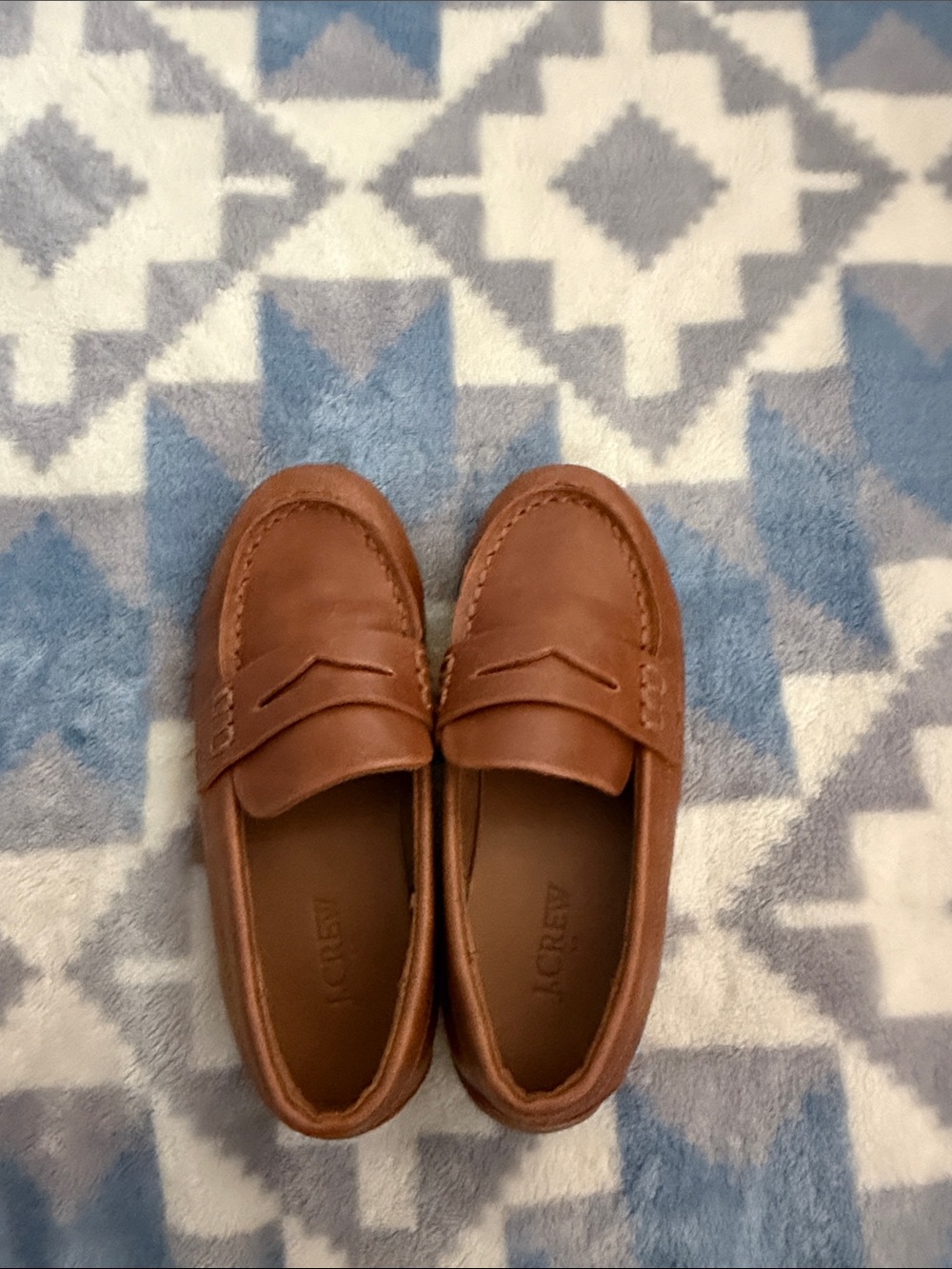 J. Crew Kids Brown Leather Penny Loafers